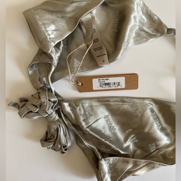 NWT Skims Jacquard Triangle Bralette Talc - Picture 9 of 9